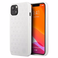 Mercedes sidabrinių žvaigždžių rašto dėklas telefonui iPhone 13 mini – baltas