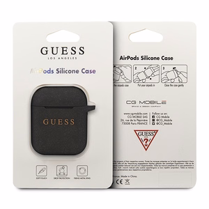 Guess silikoninis deklas AirPods 1/2 - juodas