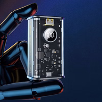 WEKOME WP-345 Vanguard Series - Power bank 10000 mAh Fast Charging with built-in USB-C & Lightning PD 20W laidas + QC 22.5W (juodas)