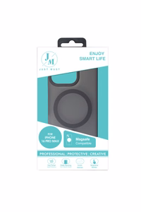 JM MAGSAFE SILK FROST I dėklas iPhone 16 Pro Max juodas