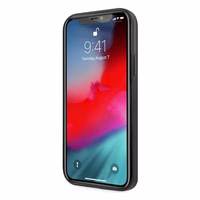 Mercedes Sidabrinių žvaigždžių rašto dėklas iPhone 12 Pro Max - juodas