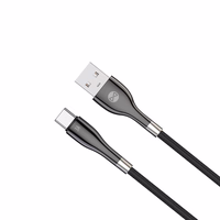 "Forever Sleek" kabelis USB - USB-C 1,0 m 3A juodas