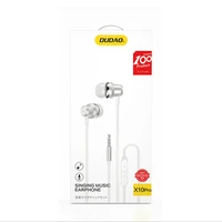 Dudao X10PRO wiraudonas ausinės, mini jack 3.5mm, in-ear with remote control - baltas