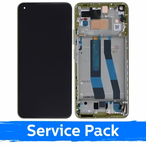 LCD ekranas suderinamas su Xiaomi Mi 11 Lite 4G (Lite 5G / Lite 5G NE) su rėmeliu / Citrus Yellow / (Service Pack)