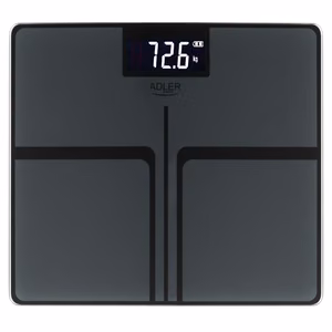 Bathroom scale ADLER AD 8194s STRIPES rechargeable USB-C Black