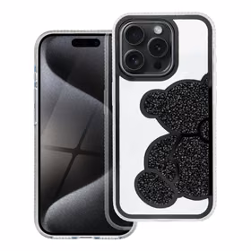 TEDDY BEAR dėklas telefonui IPHONE 16 Pro Max juodas