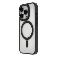 Satin Elegant magnetinis dėklas telefonui iPhone 15 Pro Max 6,7" juodas