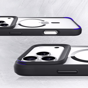 Чехол 3mk Satin Armor MagCase для iPhone 17 Pro Max - прозрачный чёрный