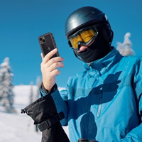 Dėklas atsparus vandeniui SHELLBOX DOT IPHONE 13 - juodas (m)