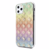 Guess GUHCN58PEOML iPhone 11 Pro multicolor kietas dėklas Iridescent 4G Peony