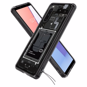 Spigen Ultra Hybrid dėklas Sony Xperia 10 V - tamsiai pilkas (Zero One raštas)