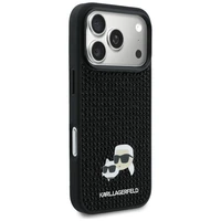 KARL LAGERFELD case for IPHONE 17 Pro KLHCP17L6PRKCLK (Rhinestone W/ K&C PIN) black