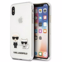 Karl Lagerfeld Karl & Choupette iPhone Xs Max dėklas telefonui - skaidrus