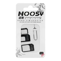 Adapterių rinkinys Nano SIM/Micro, Micro SIM ir Nano/SIM (NOOSY 3in1) juodas