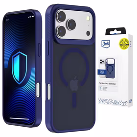 "3mk Smoke MagCase" dėklas "iPhone 17 Pro Max" - mėlynas permatomas