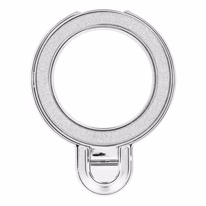 Phone stand CIRCLE GLITTER - stick-on - silver