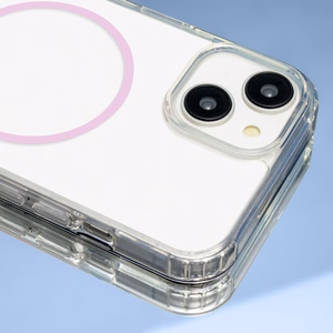 Atsparus smūgiams plonas magnetinis dėklas telefonui iPhone 14 Pro 6,1 (m) - rožinis (m)