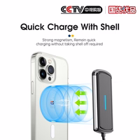 Bevielis įkroviklis Essager "Aurora" stovas / laikiklis juodas 15W (Magsafe Compatible)