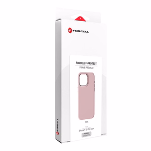 Case for iPhone 15 PRO MAX Forcell F-Protect Frame Premium compatible with Magsafe pink