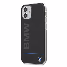 BMW BMHCP12SPCUBK IPHONE 12 MINI 5.4 "juodas/juodas dėklas SIGNATURE PRINTED LOGO