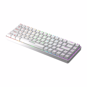 Fifine GK1W mechaninė klaviatūra, 65% RGB (balta)