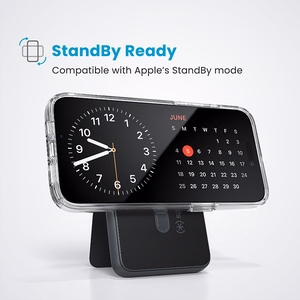 Speck StandyBank + ClickLock 5 000 mAh magnetinė išorinė baterija su atrama, iki 15 W belaidis įkrovimas, suderinama su MagSafe, juoda