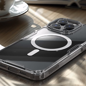 Nillkin Nature Pro Magnetinis dėklas telefonui su MagSafe iPhone 16 - permatomas ir baltas