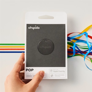 „Chipolo POP“ – „Bluetooth“ sekiklis su keičiamu akumuliatoriumi, skirtas „iOS“ ir „Android“ įrenginiams, juodos spalvos