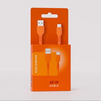 COLORUM laidas USB-A - USB-C 1,8m 3A CK60-AC-10 xOrange