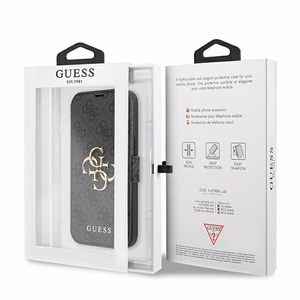 Guess GUBKP13X4GMGGR iPhone 13 Pro Max 6.7" dėklas pilkas 4G Big Metal Logo