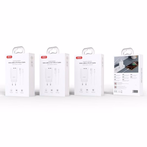 XO sieninis įkroviklis CE34 2x USB 2,4A, baltas + USB-C laidas