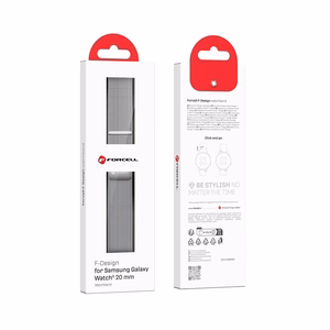 FORCELL F-DESIGN FS11 magnetinis nerūdijančio plieno dirželis SAMSUNG laikrodžiui 20 mm sidabrinis