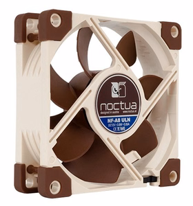 Noctua NF-A8 ULN kompiuterio aušinimo sistema kompiuterio korpuso ventiliatorius 8 cm smėlio, rudas