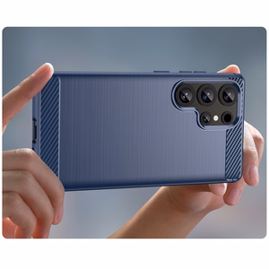 Samsung Galaxy S25 Ultra - ogleklių pluošto dėklas – mėlynas