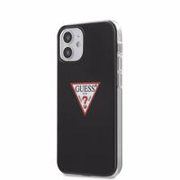 Guess GUHCP12SPCUCTLBK iPhone 12 mini 5.4" juodas kietas dėklas Triangle kolekcija