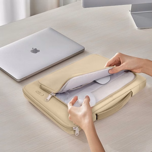 Tech-Protect Basic krepšys 15–16" nešiojamam kompiuteriui - smėlinis
