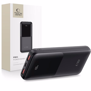 Išorinė baterija Tech-Protect PB01 10000mAh 22.5W - juoda