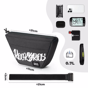 Rockbros G011 Flash Journey trapezoidal handlebar bike bag 0.7 l - black