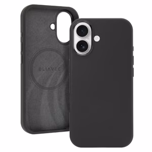Liavec Silky Case with Metal Camera Frame for Iphone 17 black