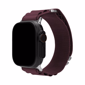 Mobilize nailoninis laikrodžio dirželis - Alpine - titano jungtis - Apple 38/40/41mm - bordo