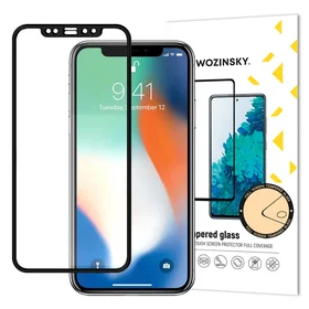Wozinsky pilno klijavimo grūdintas stiklas iPhone 11 Pro Max / iPhone XS Max - su juodu rėmeliu