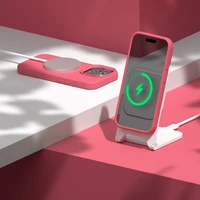 Etteri silikoninis dėklas telefonui iPhone 15 Pro Max 6,7" avietinis