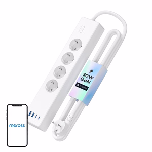 Meross MSP844(EU) išmanusis maitinimo blokas 4 lizdai + 2x USB-A + 2x USB-C (Matter)