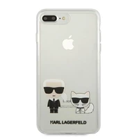 Karl Lagerfeld Karl & Choupette dėklas telefonui iPhone 7 / 8 Plus - permatomas