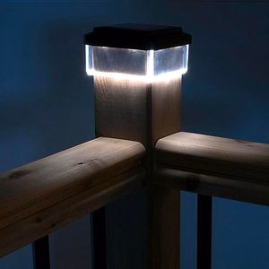 GreenBlue GB128 – 100×100 mm saulės energijos LED šviestuvas tvoros stulpui su sutemų jutikliu