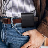 ROYAL universalus horizontalus odinis diržo dėklas dydis V SAMSUNG FLIP 1 / 2 / 3 / 4 / HUAWEI P50 Pocket / MOTOROLA RAZR 5G juodas