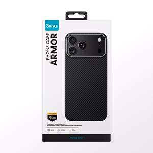 Benks Magnetinis apsauginis Kevlar dėklas su metalo rėmu 600D (0069) skirtas iPhone 17 Pro juodas