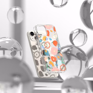 Ringke Fusion Design šarvuotas dėklas su geliniu rėmeliu iPhone 14 Plus skaidrus (Floral) (FD637E31)