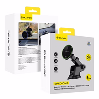 Blavec Automobilinis laikiklis BHC-04A Qi2.2 25W magnetinis su indukciniu krovimu do szyby (BHC04A-MWIB) juodas