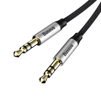 Baseus Yiven Audio kabelis mini jack 3,5mm AUX, 1m (juodas ir sidabrinis)